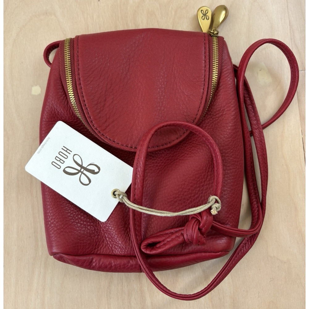 Hobo International Fern Crossbody Bag NWT Soft Scarlet Red Genuine Leather